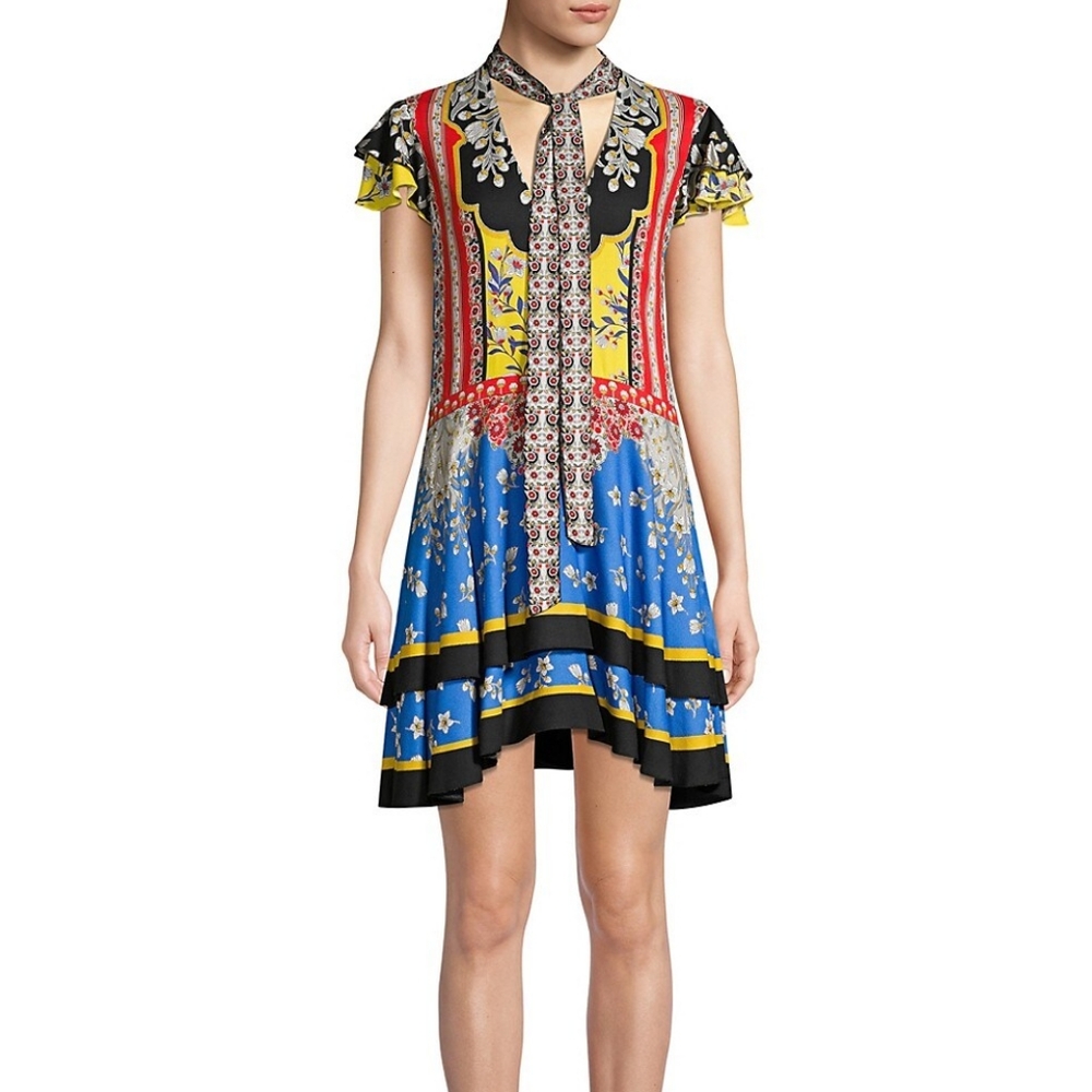 Alice + Olivia Moore Flutter Sleeve Dress - Picture 2 of 16